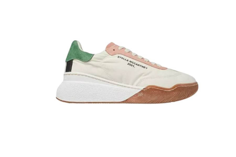 Stella McCartney Fabric sneakers are known for their grassy heels. 